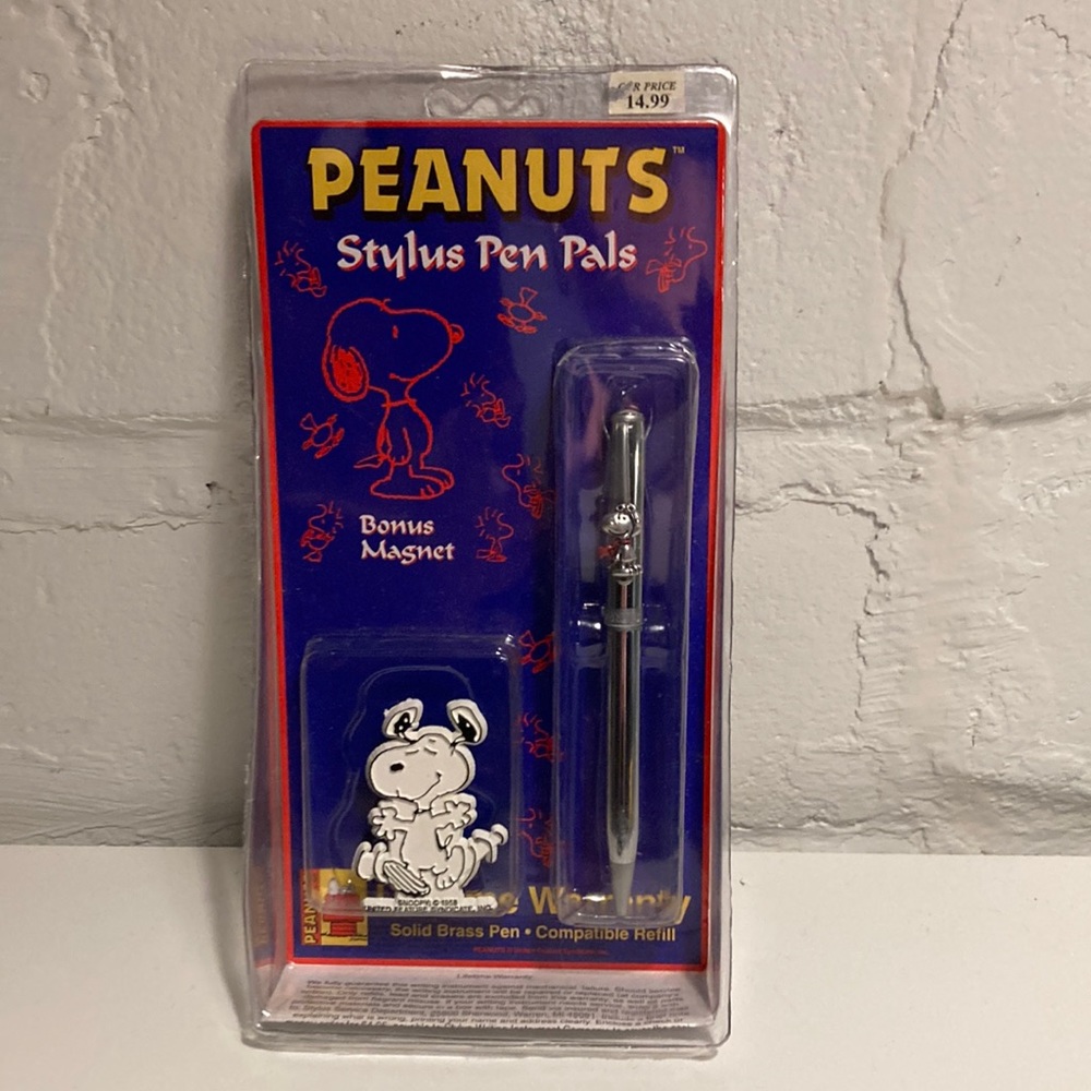 Peanuts pen and magnet NWT